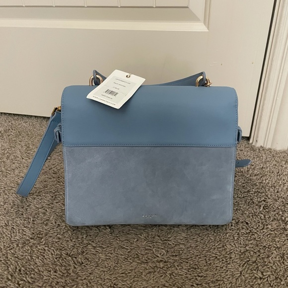 Luana Italy Light Blue Paley Satchel - Picture 4 of 7